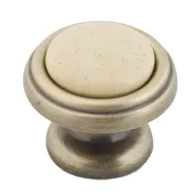 Ручка-кнопка с фарфором, оксидированная бронза