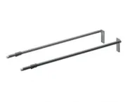 Продольный релинг, длина 470 мм, серебристый,  для задней стенки из ДСП (комплект)