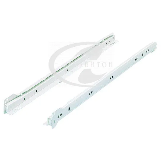Роликовая направляющая FR 302 L/450, белая, длина ящика 450 мм, нагрузка 18 кг