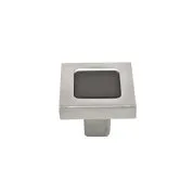 Ручка-кнопка В12, хром+орех