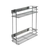 Бутылочница 200мм с боковым креплением и доводчиком, вулканический серый