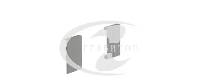 Угловой соединитель для передней панели внутреннего ящика Advanced, серый,  высота 70, левый