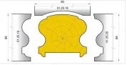 51.25.20Ножи профильные поручень L=70 мм.