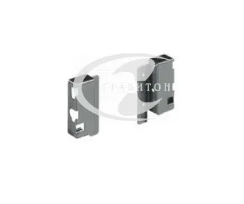 Соединитель задней стенки из ДСП высотой 70 мм, левый, серебристый, для системы InnoTech