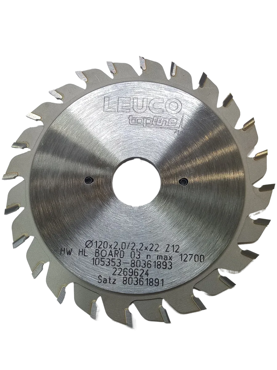 Пила дисковая подрезная 120*3,0-3,8*22*12+12 test Leuco